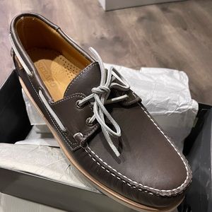 Sebago Crest Docksides Grey Leather Size 12M